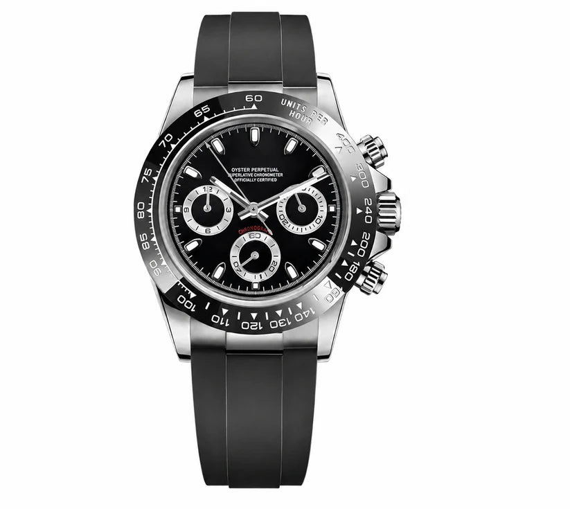 Daytona Black & Silver Oysterflex